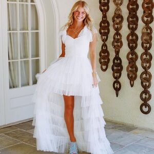 SOLD Triple Threads White Layered Dress SOLD